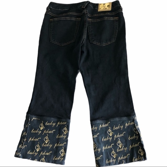 Baby Phat Rolled Cuff Metallic Thread Capri - Picture 5 of 6